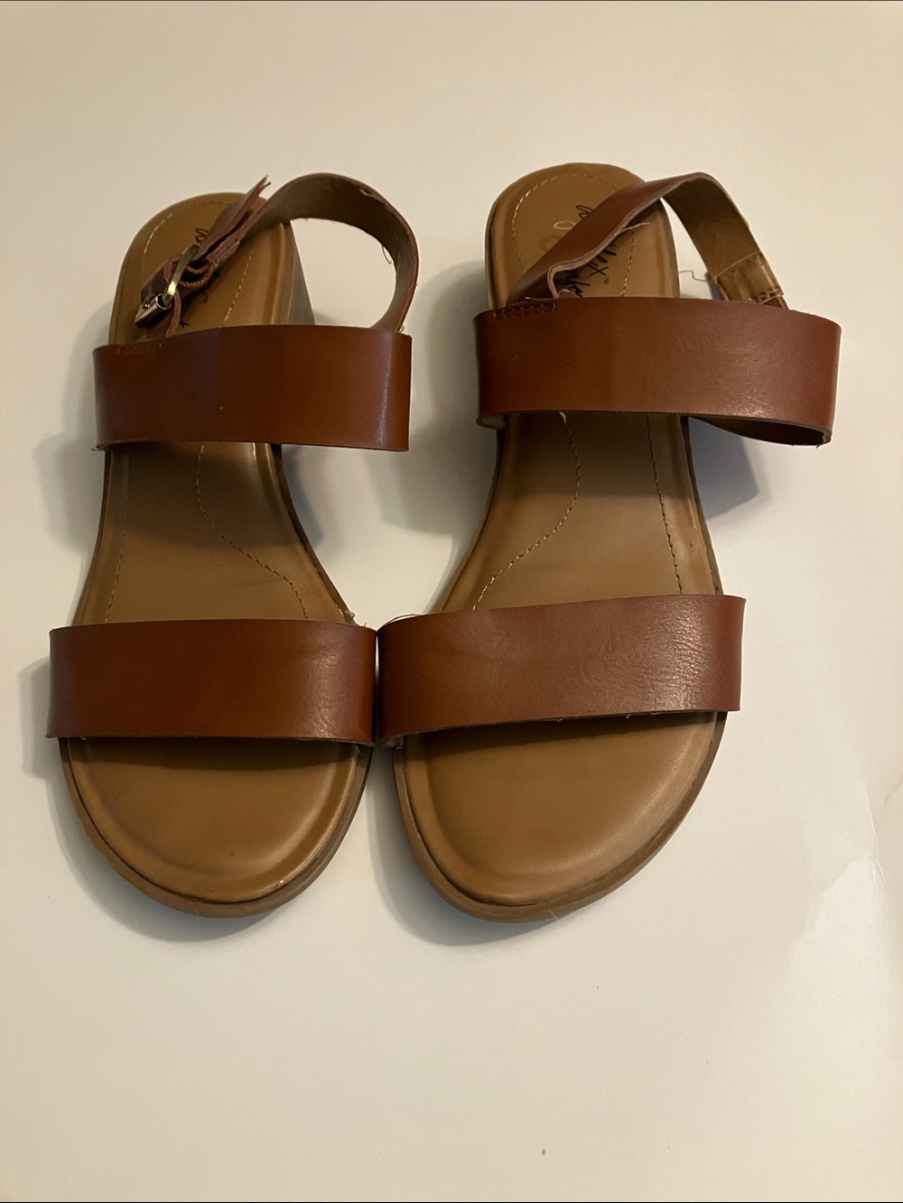 Dexflex Comfort Women’s 7 1/2M double strap sandals-adjustable ankle straps